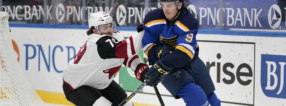 The St. Louis Blues try to make it two straight over the Arizona Coyotes when the two teams match up on Thursday night.